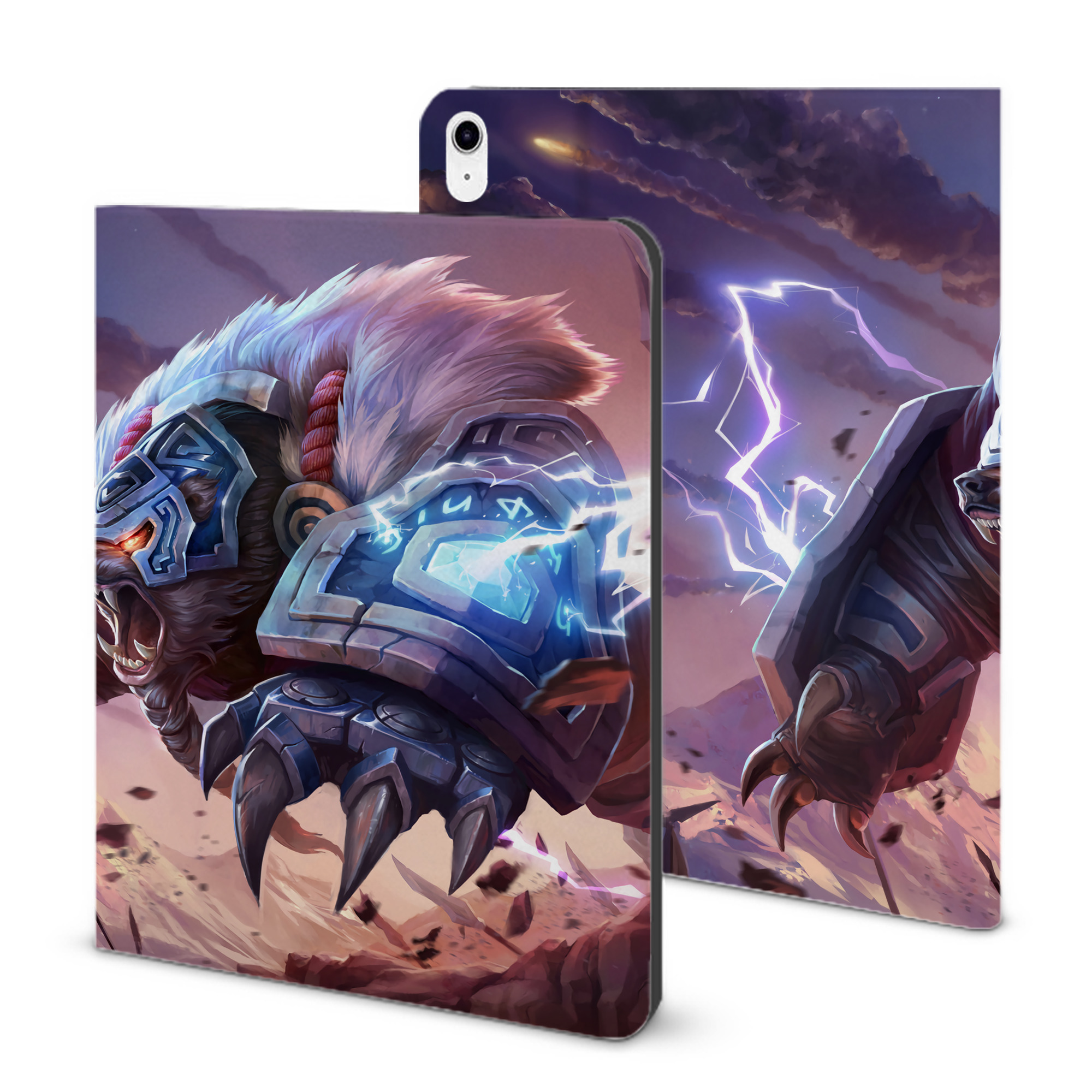 （画像用） リーグ・オブ・レジェンド League of Legends LOL IPad ケース ブック型 PUレザー TPU 耐衝撃 軽量 薄型 ペン収納なし 全面保護 IPad 各モデル対応
